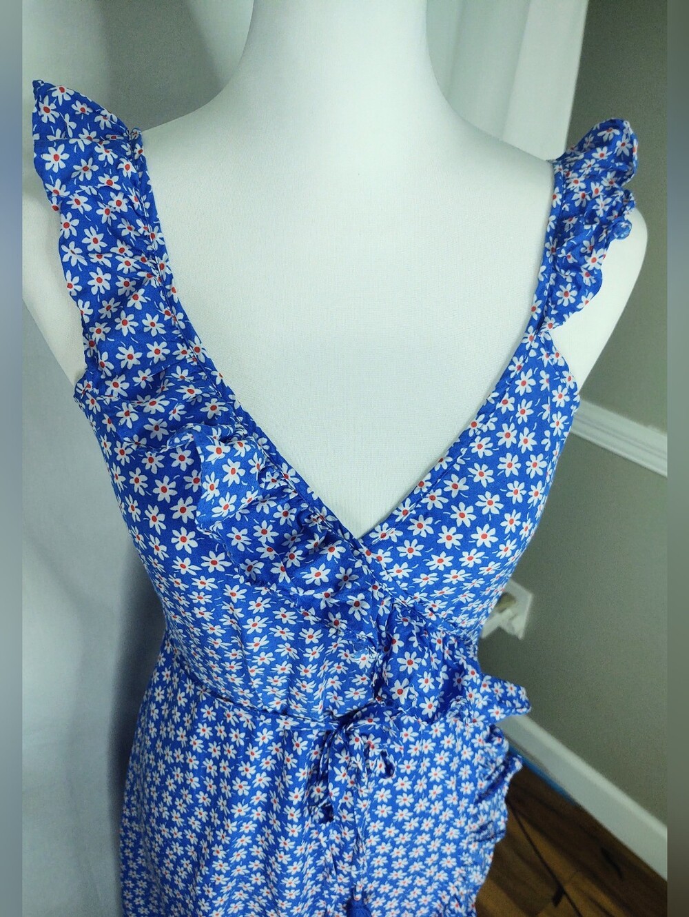 Madewell Ruffle Wrap Maxi Dress Sz 0 - Picture 4 of 10